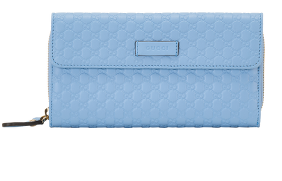 Gucci Microguccissima Wallet, &pound;210, Accessories, Light Blue, Leather, Front view